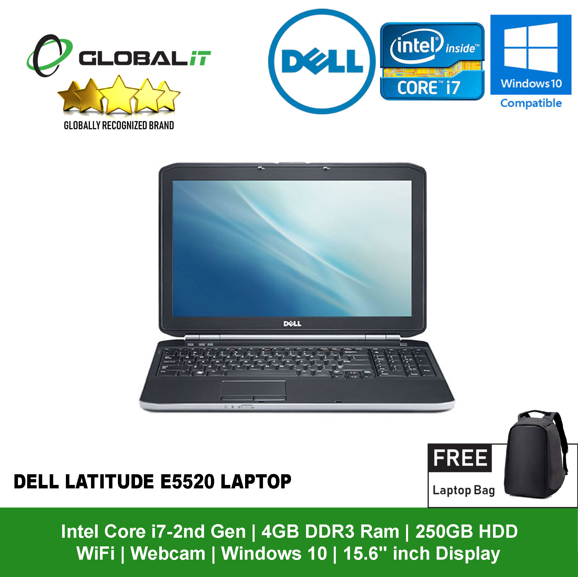 DELL Latitude E5520 Core i7 4GB HDD320GB スーパーマルチ 無線LAN フルHD Windows10 64bitWPSOffice 15.6インチ  パソコン  ノートパソコン302mm〜332mm奥行き